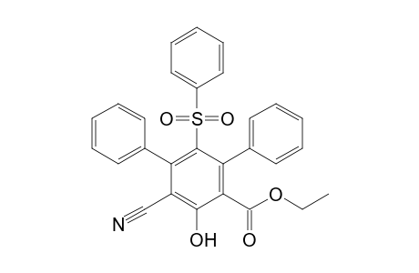 5-(benzenesulfonyl)-3-cyano-2-hydroxy-4,6-diphenylbenzoic acid ethyl ester