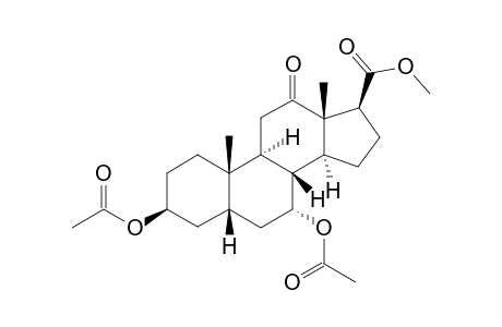 3.beta.,7.alpha.-Diacetoxy-12-oxo-5.beta.(H)-etianic-acid Methylester