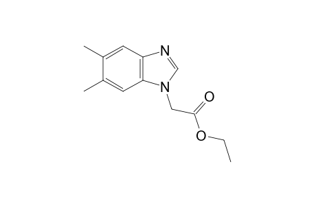 5,6-dimethyl-1-benzimidazoleacetic acid, ethyl ester