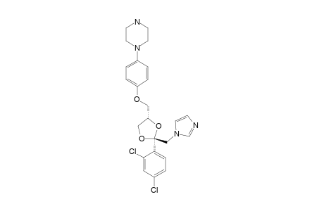 4-{4-[[TRANS-2-(2,4-DICHLOROPHENYL)-2-[(1H-IMIDAZOL-1-YL)-METHYL]-1,3-DIOXALAN-4-YL]-METHYLENEOXY]-PHENYL}-PIPERAZINE