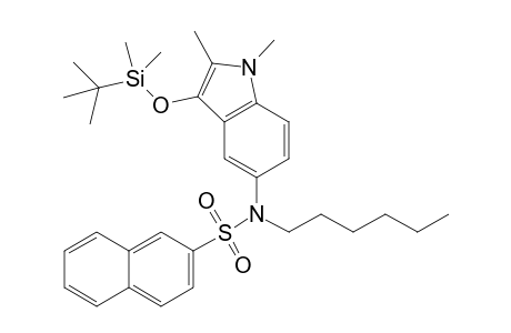 N-Hexyl-N-[3-(tert-butyldimethylsilyloxy)-1,2-dimethyl-1H-indol-5-yl]naphthalene-2-sulfonamide