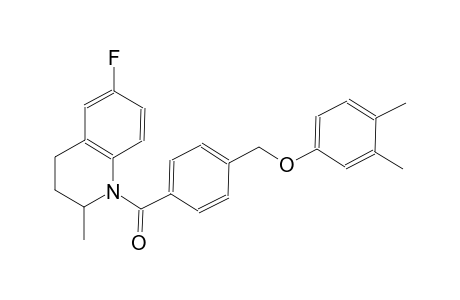 1-{4-[(3,4-dimethylphenoxy)methyl]benzoyl}-6-fluoro-2-methyl-1,2,3,4-tetrahydroquinoline