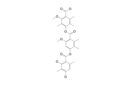 THIELAVIN-G;4-[4'-(2'',4''-DIHYDROXY-3'',6''-DIMETHYLBENZOYLOXY)-5',6'-DIMETHYL-2'-METHOXYBENZOYLOXY]-2-METHOXY-3,5,6-TRIMETHYLBENZOIC-ACID