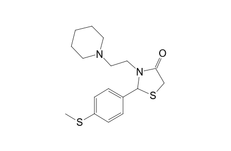 2-(4-(methylthio)phenyl)-3-(2-(piperidin-1-yl)ethyl)thiazolidin-4-one