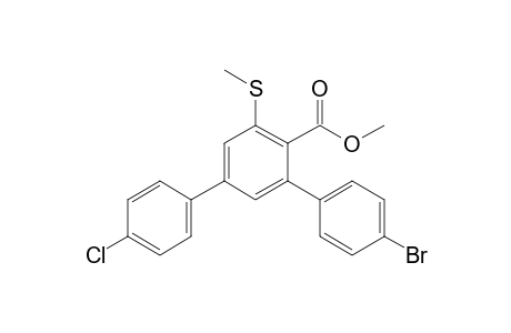 2-(4-bromophenyl)-4-(4-chlorophenyl)-6-(methylthio)benzoic acid methyl ester