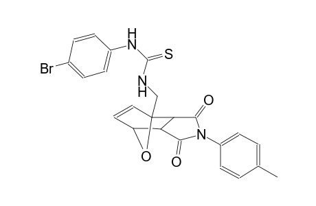 1-(4-bromophenyl)-3-{[4-(4-methylphenyl)-3,5-dioxo-10-oxa-4-azatricyclo[5.2.1.0²,⁶]dec-8-en-1-yl]methyl}thiourea