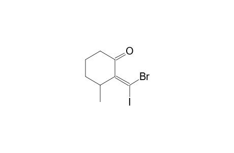 (2E)-2-[bromanyl(iodanyl)methylidene]-3-methyl-cyclohexan-1-one