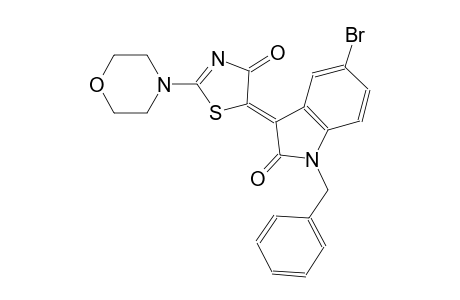 (3Z)-1-benzyl-5-bromo-3-(2-(4-morpholinyl)-4-oxo-1,3-thiazol-5(4H)-ylidene)-1,3-dihydro-2H-indol-2-one