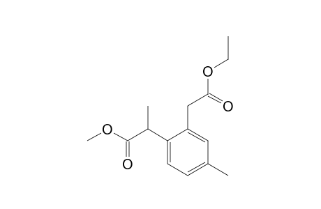 (+-)-Methyl 2-[2-[(ethoxycarbonyl)methyl]-4-methylphenyl]propionateate