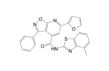 6-(2-furyl)-N-(4-methyl-1,3-benzothiazol-2-yl)-3-phenylisoxazolo[5,4-b]pyridine-4-carboxamide