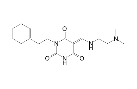 (5E)-1-[2-(1-Cyclohexen-1-yl)ethyl]-5-(([2-(dimethylamino)ethyl]amino)methylene)-2,4,6(1H,3H,5H)-pyrimidinetrione
