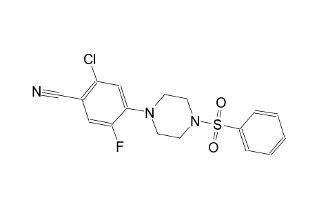4-(4-Benzenesulfonyl-piperazin-1-yl)-2-chloro-5-fluoro-benzonitrile