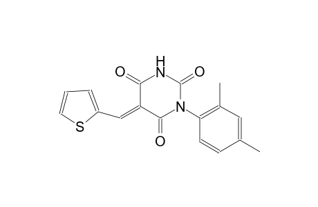 (5E)-1-(2,4-dimethylphenyl)-5-(2-thienylmethylene)-2,4,6(1H,3H,5H)-pyrimidinetrione