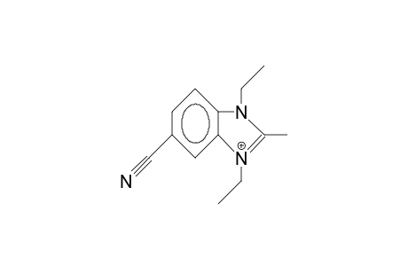 5-Cyano-1,3-diethyl-benzimidazolium cation