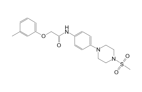2-(3-methylphenoxy)-N-{4-[4-(methylsulfonyl)-1-piperazinyl]phenyl}acetamide
