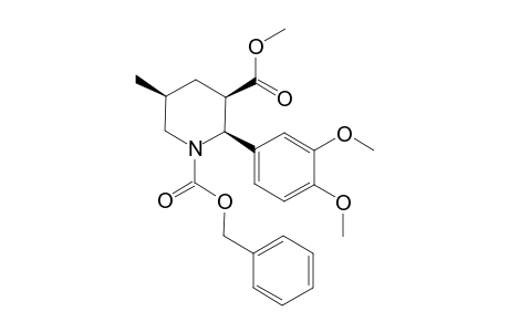 Methyl 5-methyl-2-(3,4-dimethoxyphenyl)-1-[(phenylmethoxy)carbonyl]-3-piperidinecarboxylate