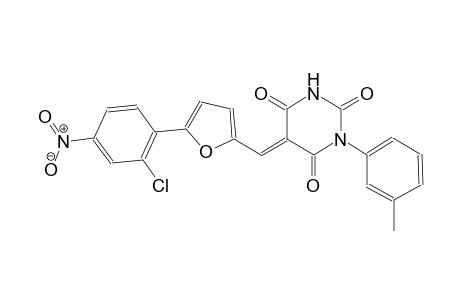 2,4,6(1H,3H,5H)-pyrimidinetrione, 5-[[5-(2-chloro-4-nitrophenyl)-2-furanyl]methylene]-1-(3-methylphenyl)-, (5E)-