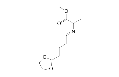 Methyl N-[4-(1',3'-Dioxolan-2'-yl)butylidene]alaninate