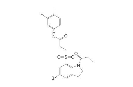 propanamide, 3-[[5-bromo-2,3-dihydro-1-(1-oxopropyl)-1H-indol-7-yl]sulfonyl]-N-(3-fluoro-4-methylphenyl)-