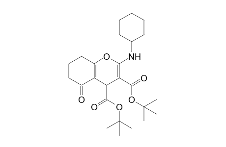 2-(cyclohexylamino)-5-keto-4,6,7,8-tetrahydrochromene-3,4-dicarboxylic acid ditert-butyl ester