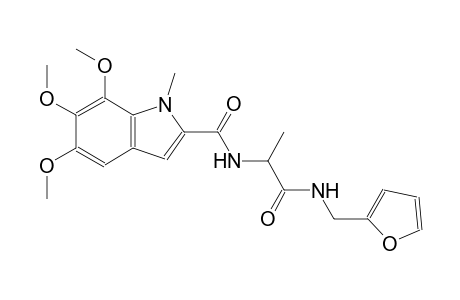 1H-indole-2-carboxamide, N-[(1S)-2-[(2-furanylmethyl)amino]-1-methyl-2-oxoethyl]-5,6,7-trimethoxy-1-methyl-