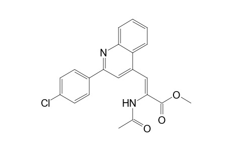 (Z)-2-acetamido-3-[2-(4-chlorophenyl)-4-quinolinyl]-2-propenoic acid methyl ester