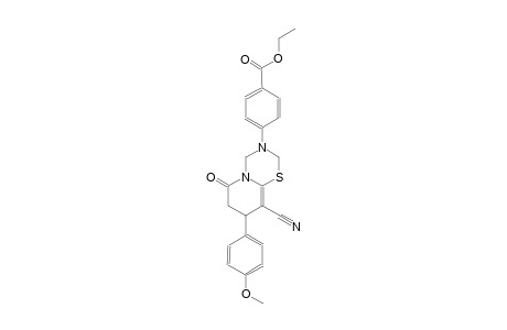 benzoic acid, 4-(9-cyano-7,8-dihydro-8-(4-methoxyphenyl)-6-oxo-2H,6H-pyrido[2,1-b][1,3,5]thiadiazin-3(4H)-yl)-, ethyl ester