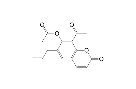 8-Acetyl-6-allyl-7-acetoxycoumarine
