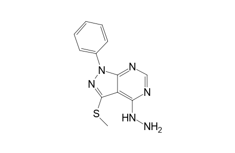 4-Hydrazinyl-3-(methylsulfanyl)-1-phenyl-pyrazolo[3,4-d]pyrimidine