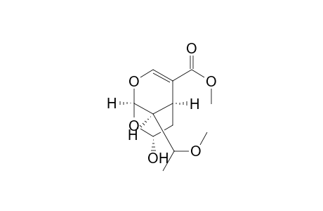 Methyl (+,-)-[1R*,5S*,7R*,9S*(S*)]-7-hydroxy-9-(1-methoxyethyl)-2,8-dioxabicyclo[3.3.1]non-3-ene-4-carboxylate