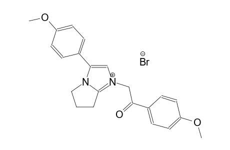 3-(4-methoxyphenyl)-1-[2-(4-methoxyphenyl)-2-oxoethyl]-6,7-dihydro-5H-pyrrolo[1,2-a]imidazol-1-ium bromide