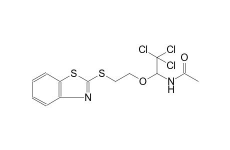 N-{1-[2-(1,3-benzothiazol-2-ylsulfanyl)ethoxy]-2,2,2-trichloroethyl}acetamide