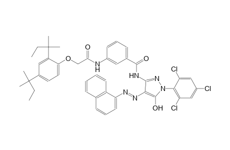 3-{[(2,4-ditert-pentylphenoxy)acetyl]amino}-N-[5-hydroxy-4-[(E)-1-naphthyldiazenyl]-1-(2,4,6-trichlorophenyl)-1H-pyrazol-3-yl]benzamide