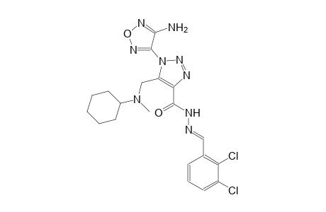 1-(4-amino-1,2,5-oxadiazol-3-yl)-5-{[cyclohexyl(methyl)amino]methyl}-N'-[(E)-(2,3-dichlorophenyl)methylidene]-1H-1,2,3-triazole-4-carbohydrazide