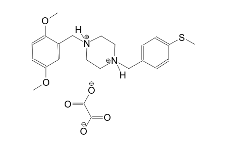 1-(2,5-dimethoxybenzyl)-4-[4-(methylsulfanyl)benzyl]piperazinediium oxalate