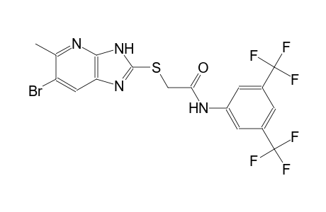 N-[3,5-bis(trifluoromethyl)phenyl]-2-[(6-bromo-5-methyl-3H-imidazo[4,5-b]pyridin-2-yl)sulfanyl]acetamide