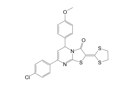 7-(4-Chloro-phenyl)-2-[1,3]dithiolan-2-ylidene-5-(4-methoxy-phenyl)-5H-thiazolo[3,2-a]pyrimidin-3-one