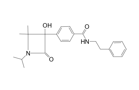 N(1)-Isopropyl-2,2-dimethyl-3-N'-[(1'-phenylethyl)benzamido]-3-hydroxy-.beta.-Lactam