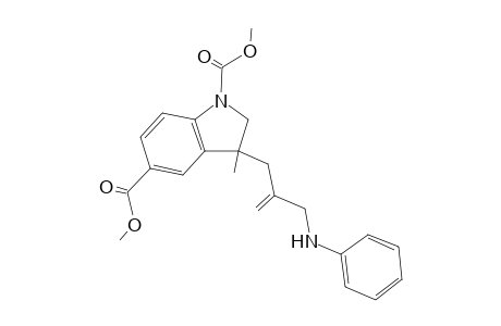 3-Methyl-3-(2-phenylaminomethylallyl)-2,3-dihydroindole-1,5-carboxylic acid dimethyl ester