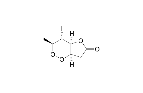 (+-)-(3S,4R,4aS,7aR)-4-iodo-3-methyl-tetrahydro-furo[3,2-c][1,2]dioxin-6-one