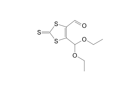 5-(diethoxymethyl)-2-sulfanylidene-1,3-dithiole-4-carbaldehyde