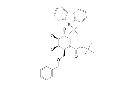 TERT.-BUTYL-(2S,3R,4S,5R)-2-(BENZYLOXYMETHYL)-5-(TERT.-BUTYLDIPHENYLSILYLOXY)-3,4-DIHYDROXYPIPERIDINE-1-CARBOXYLATE