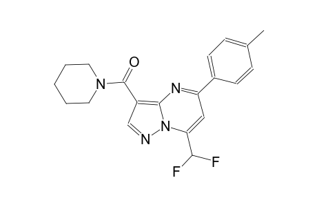 7-(difluoromethyl)-5-(4-methylphenyl)-3-(1-piperidinylcarbonyl)pyrazolo[1,5-a]pyrimidine