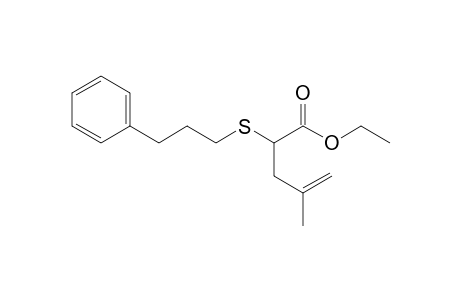 4-Methyl-2-(3-phenylpropylthio)-4-pentenoic acid ethyl ester