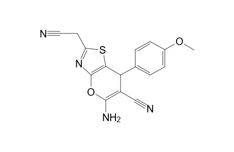 5-Amino-2-(cyanomethyl)-7-(4-methoxyphenyl)-7H-pyrano[2,3-d]thiazole-6-carbonitrile