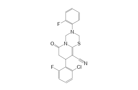 2H,6H-pyrido[2,1-b][1,3,5]thiadiazine-9-carbonitrile, 8-(2-chloro-6-fluorophenyl)-3-(2-fluorophenyl)-3,4,7,8-tetrahydro-6-oxo-