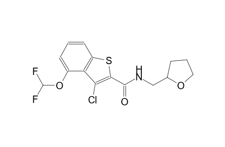 3-chloro-4-(difluoromethoxy)-N-(tetrahydro-2-furanylmethyl)-1-benzothiophene-2-carboxamide