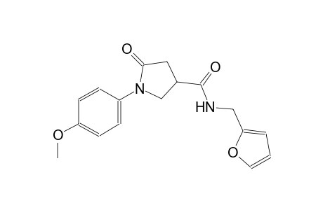 3-pyrrolidinecarboxamide, N-(2-furanylmethyl)-1-(4-methoxyphenyl)-5-oxo-