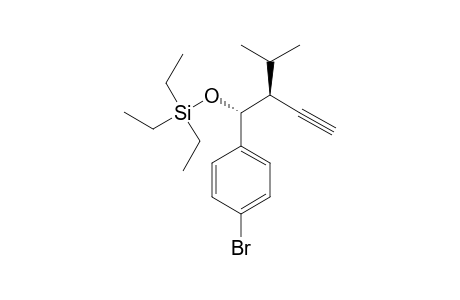 (+)-TRIETHYL-[(1R,2R)-(2-ISOPROPYL-1-(4-BROMOPHENYL)-BUT-3-YNYLOXY)]-SILANE