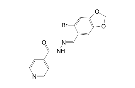 N'-[(E)-(6-Bromo-1,3-benzodioxol-5-yl)methylidene]isonicotinohydrazide